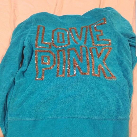 VS PINK Terry Zip Up Hoodie Size S/P - Picture 3 of 3